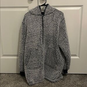 Cozy Blue and White Teddy Jacket